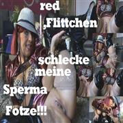 Sachsenlady – red FLITTCHEN! schlecke meine Sperma-Fotze,Zzzz